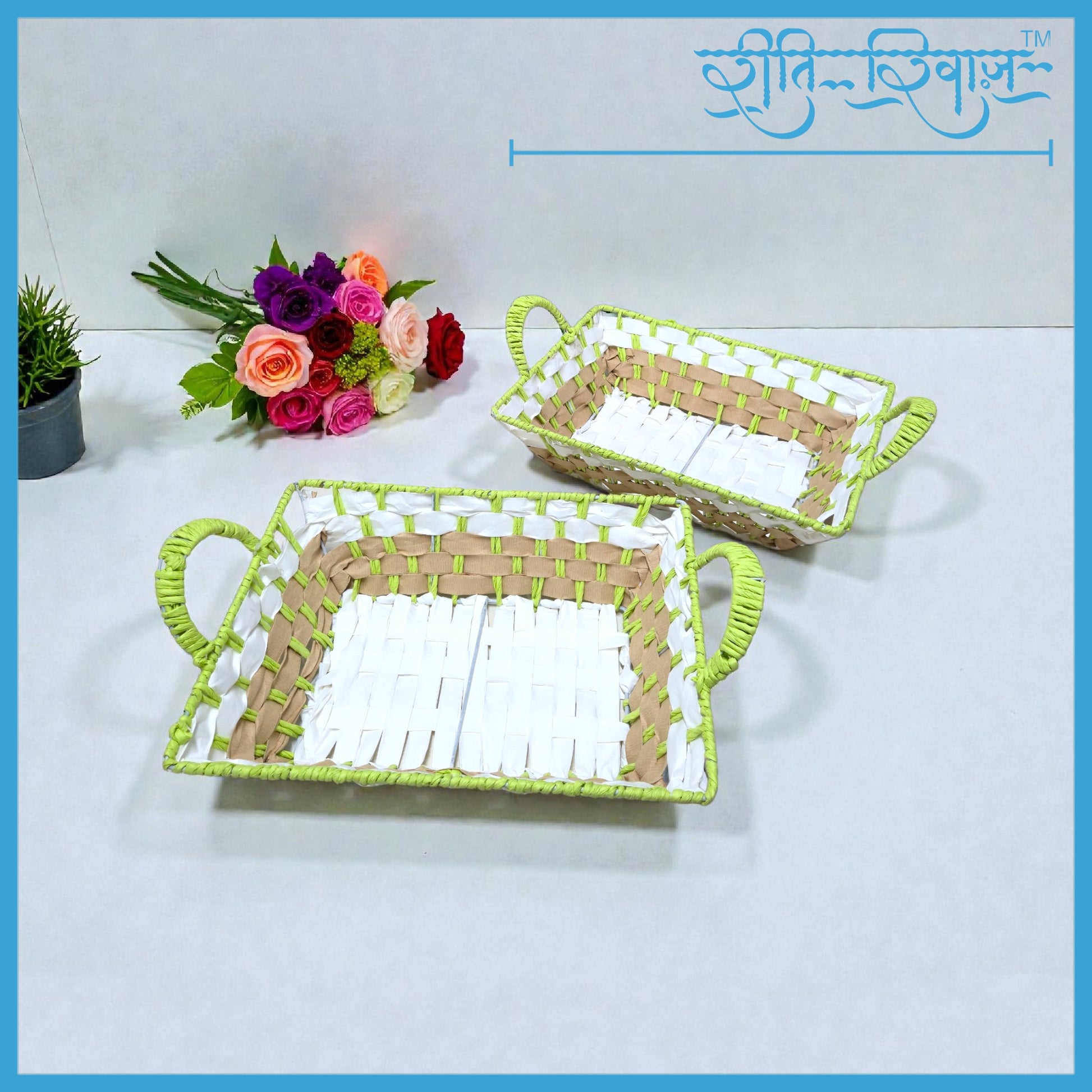 BASKET SWASTIK GREEN 1009 11*15