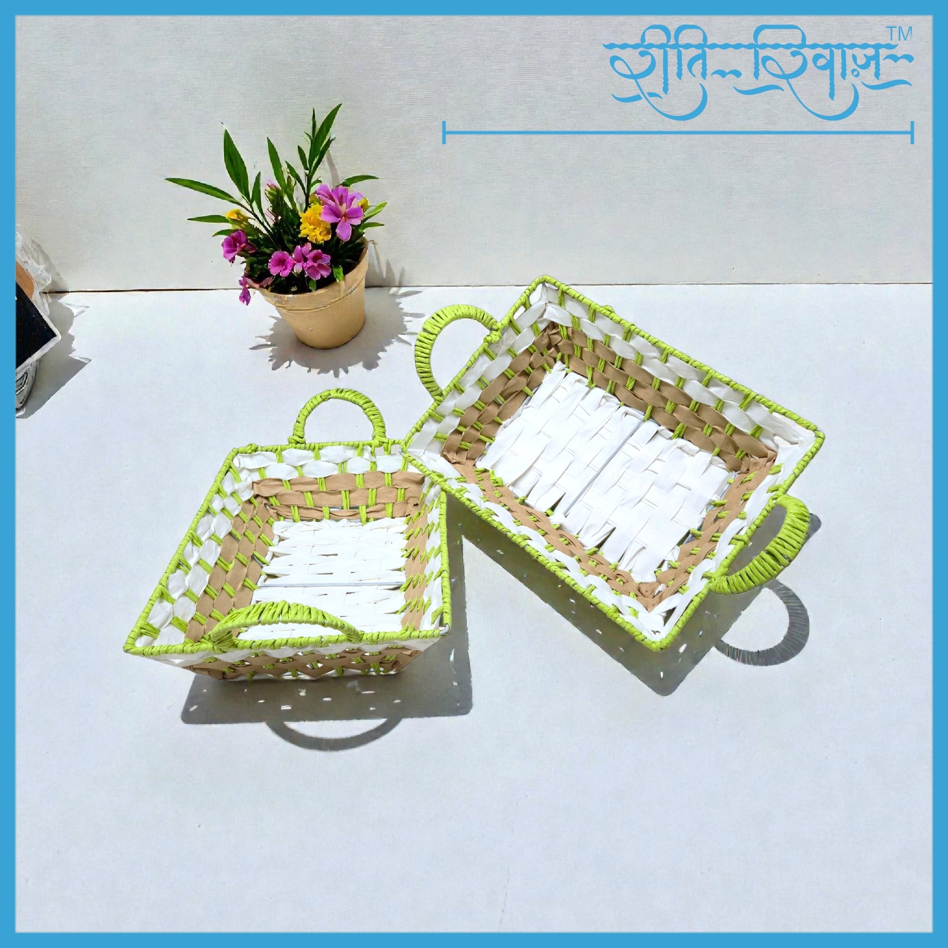 BASKET SWASTIK GREEN 1009 11*15